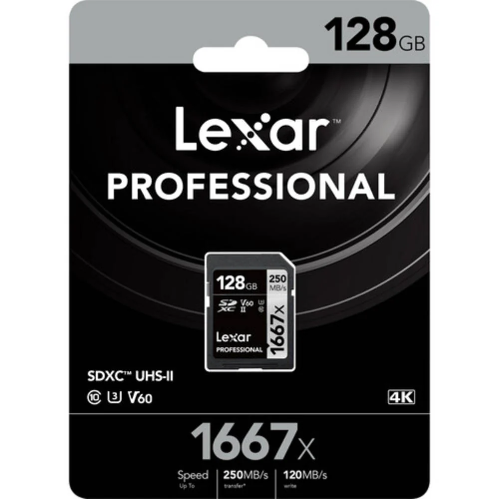 Lexar 128GB Professional 1667x SDXC UHS-II Memory Card - Image 3